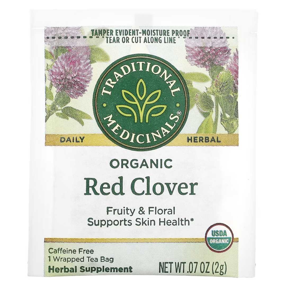 Organic Red Clover, Caffeine Free, 16 Wrapped Tea Bags, 1.13 oz (32 g)