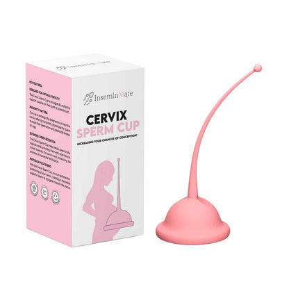 Cervix sperm cup or conception cup for holding sperm close to the cervix increasing your chances of falling pregnant and having a baby