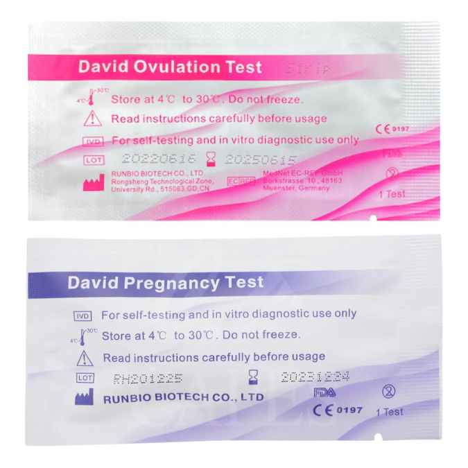 40 Ovulation and 10 Pregnancy Test Strips for testing LH levels and Pregnancy Levels