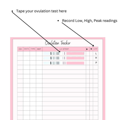 Ovulation Tracker where you stick your LH test strip