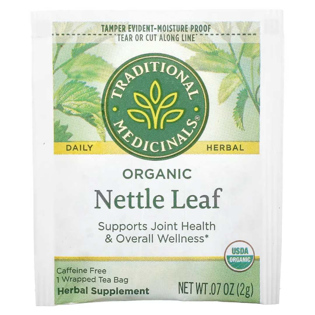 Organic Nettle Leaf, Caffeine Free, 16 Wrapped Tea Bags, 0.07 oz (2 g) Each