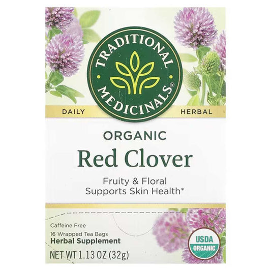 Organic Red Clover, Caffeine Free, 16 Wrapped Tea Bags, 1.13 oz (32 g)